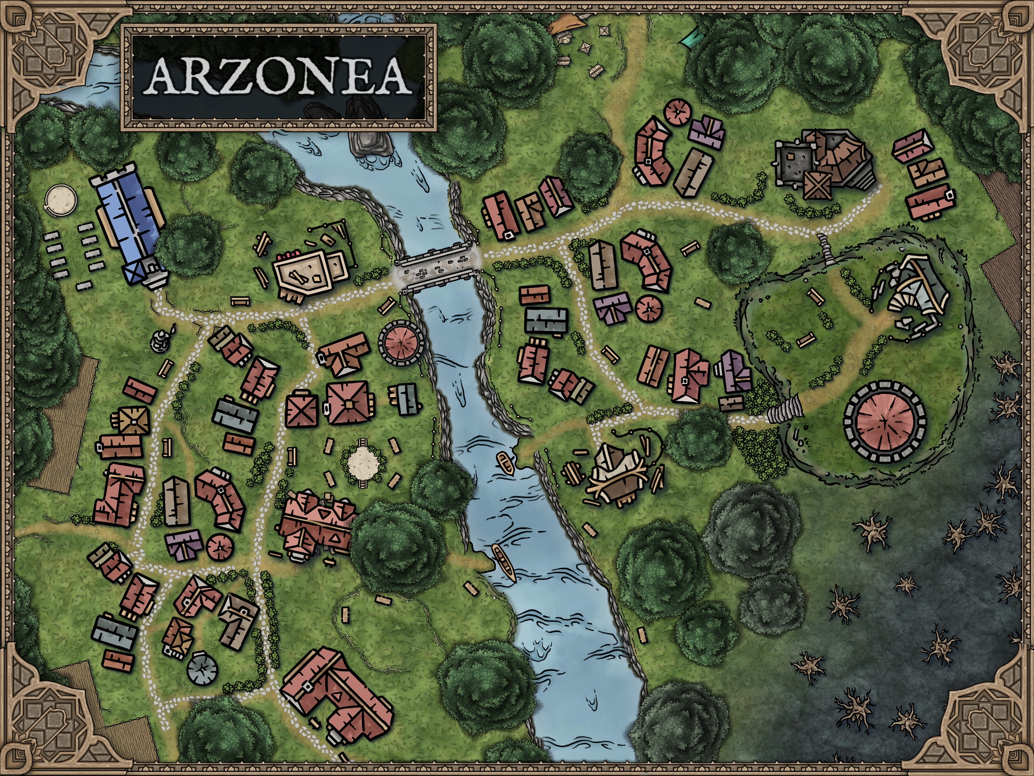 Arzonea Map